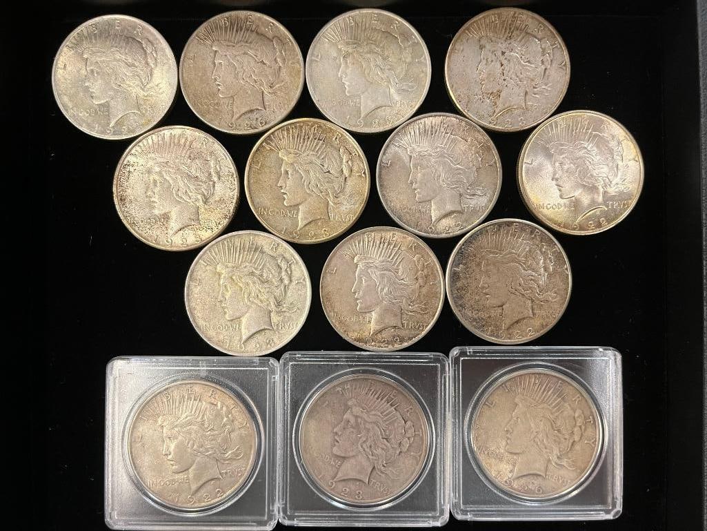 14 Peace Dollars (1 of 6)