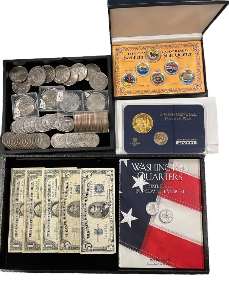 Eisenhower dollars, Kennedy halves, silver certificates and more (1 of 7)