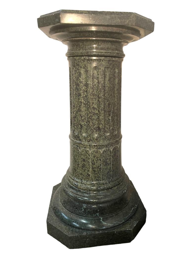 Large Green marble pedestal (1 of 6)