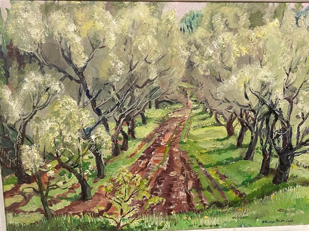 Ethelyn Pratt Cobb signed oil on canvas (1 of 4)