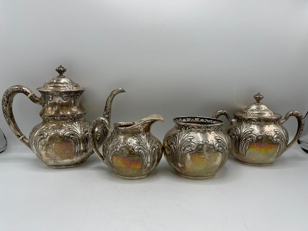 R. Wallace & Sons sterling tea set (1 of 10)
