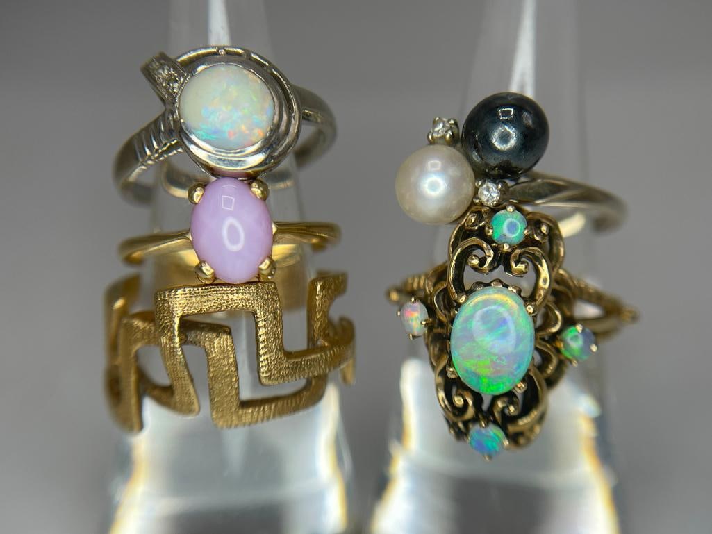 5 14k gold rings some with stones (1 of 12)