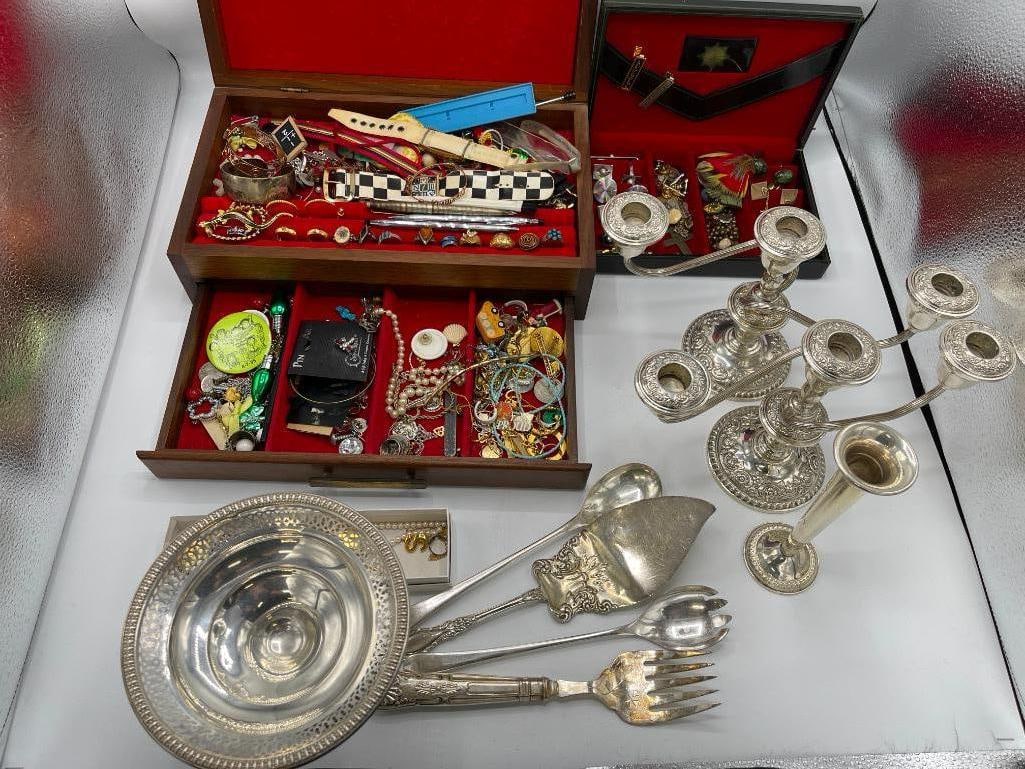 Mixed group of costume jewelry, weighted sterling, pens and more (1 of 15)