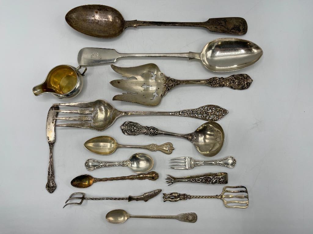 Mixed group of sterling silverware and more (1 of 7)