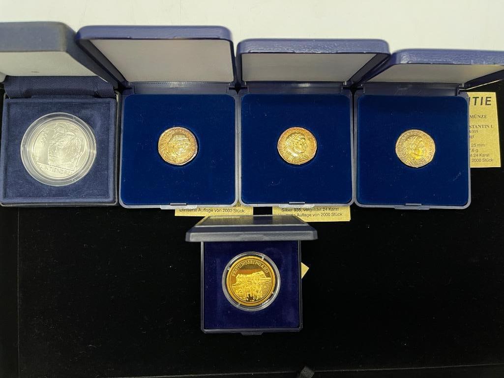 1995 Majestic 24k gold coin, 500 Franc sterling and more (1 of 16)