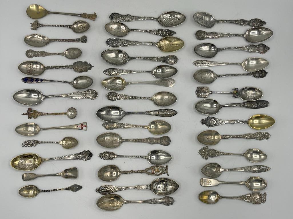 Group of sterling silver spoons (1 of 8)