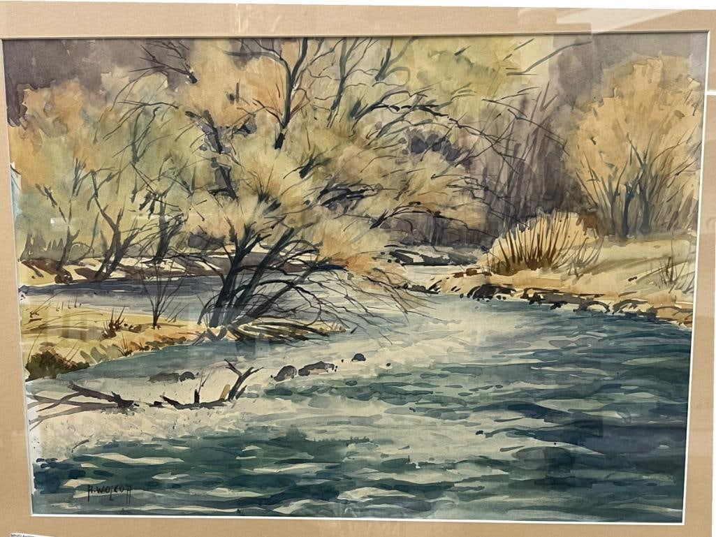 H. Wolcott signed watercolor (1 of 4)