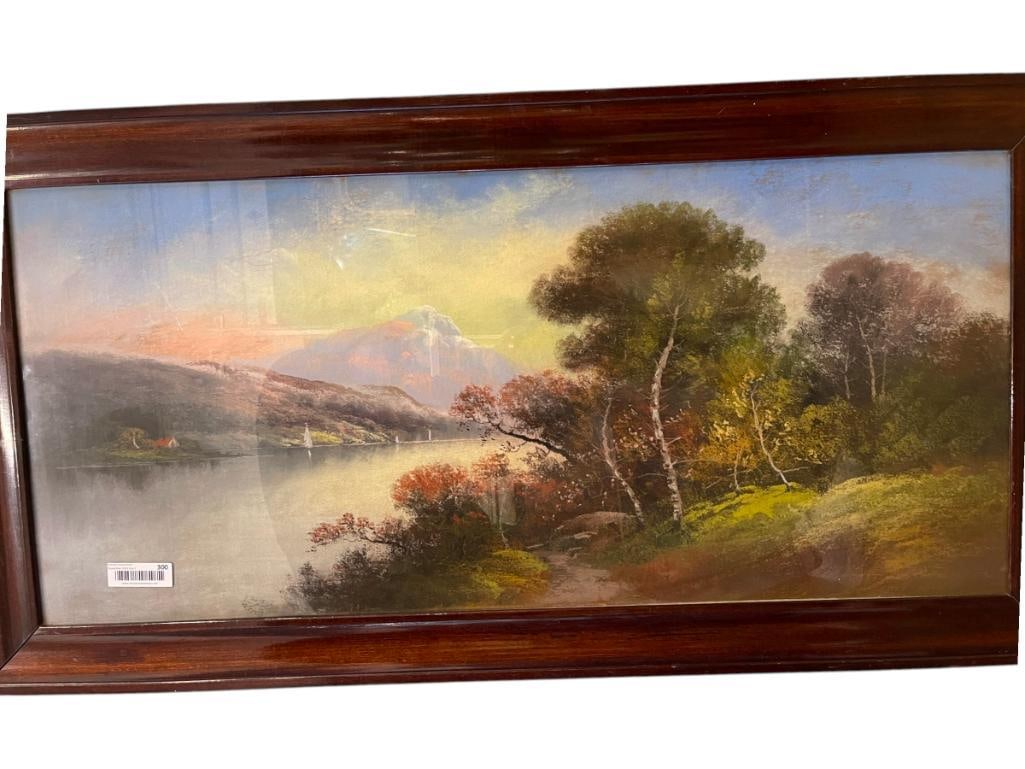 Signed Chandler Pastel of an Autumn Mountain scene (1 of 6)