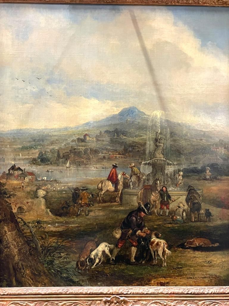 H. Andrews signed oil on canvas, attributed to Henry Andrews (1 of 4)