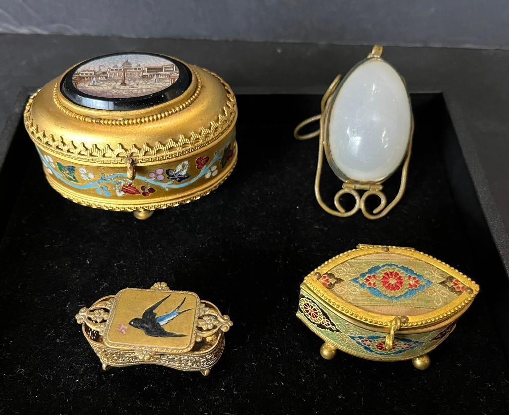 Dresser boxes including C. Roccheggiani micro mosaic (1 of 13)