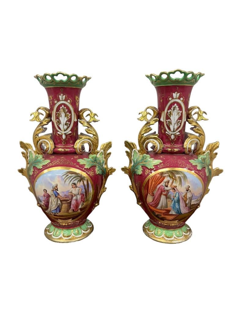 Pair of Hand painted French Vases (1 of 7)