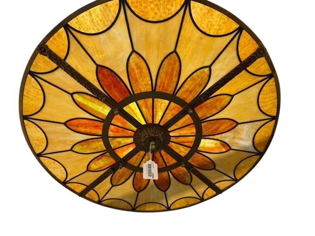 Leaded Glass Light Fixture Historic Lockport Palace Theatre c. 1925 (1 of 5)