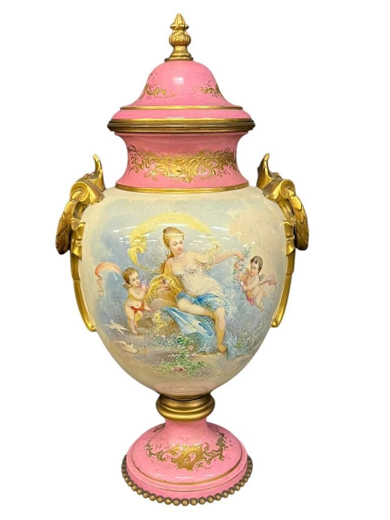 Sevres Porcelain Urn 1750's Mark, signed (1 of 13)