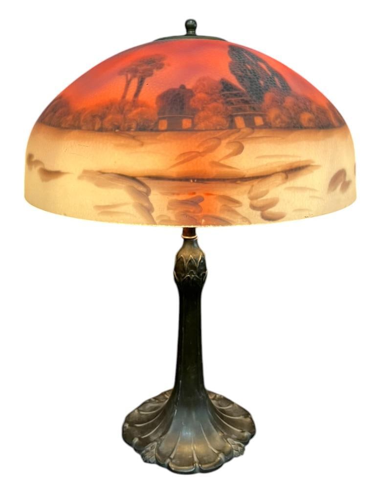 Pittsburgh Lamp with Reverse Painted Shade (1 of 11)