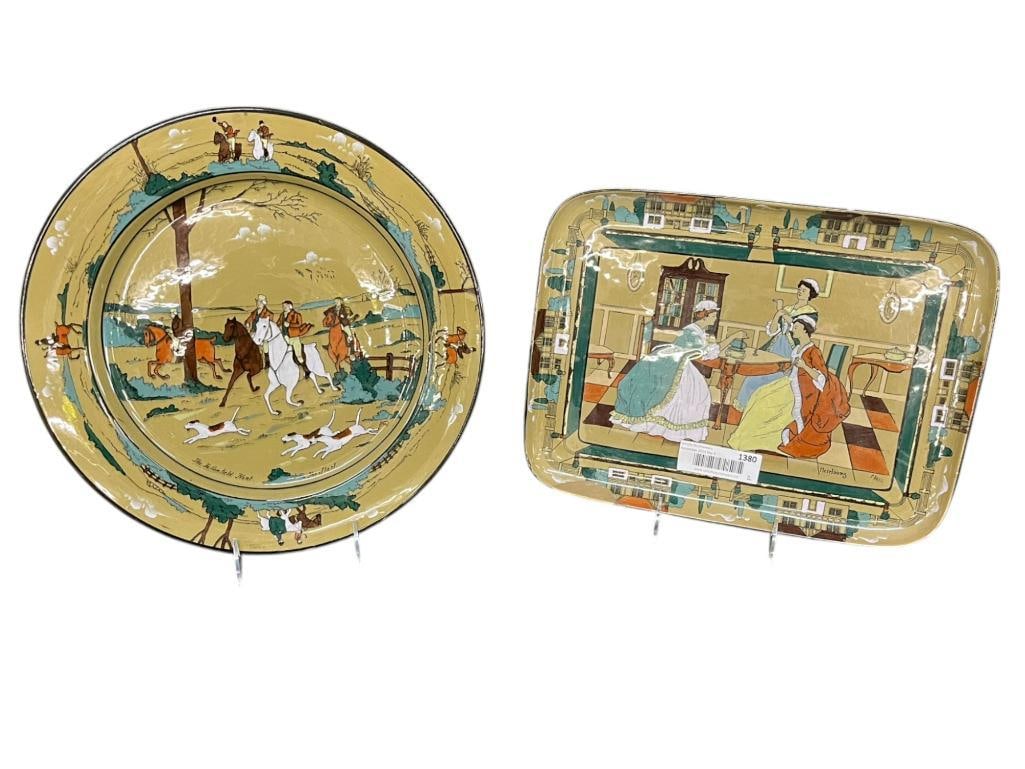 Buffalo Pottery Deldare Heirlooms Tray, Fallowfield Hunt Charger (1 of 6)