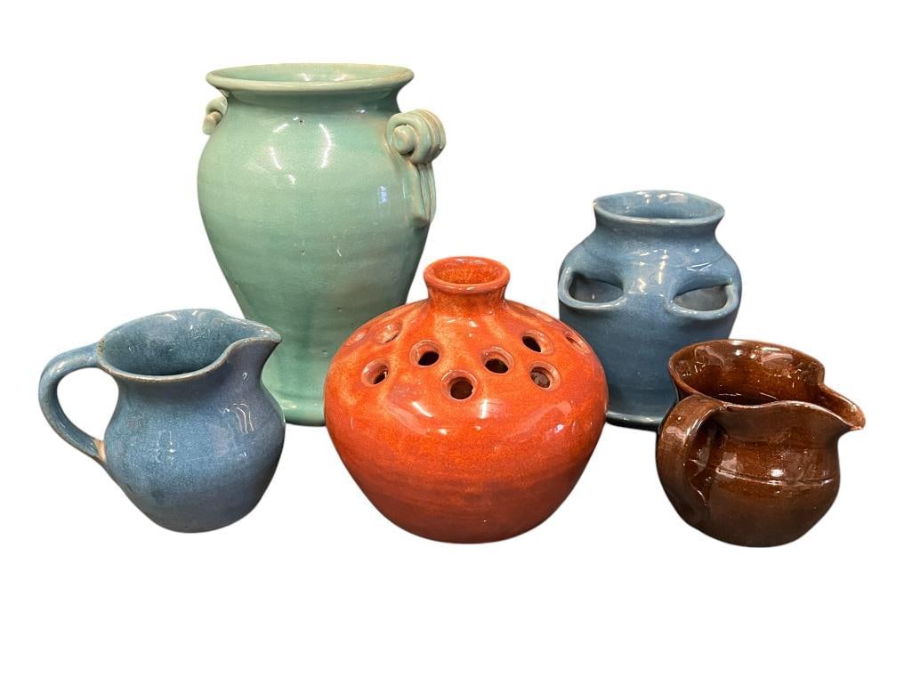 Guy Daugherty Master Potter Roadside Craftsmen Pottery: Guy Daugherty Master Potter Roadside Craftsmen Pottery. 5 pieces.