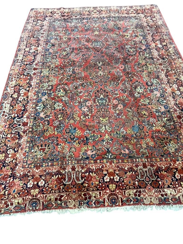Persian Sarouk Rug: Persian Sarouk Rug. Approx. 12'2"x8'9".