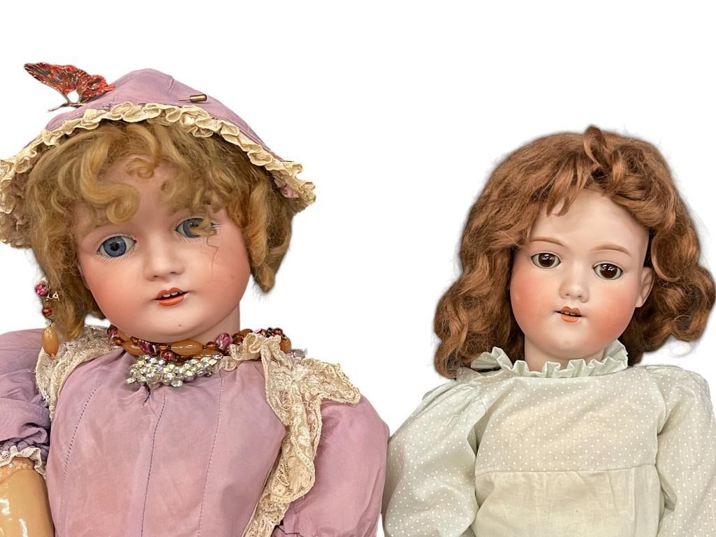 2 Antique Bisque Head Dolls incl. A+M (1 of 15)