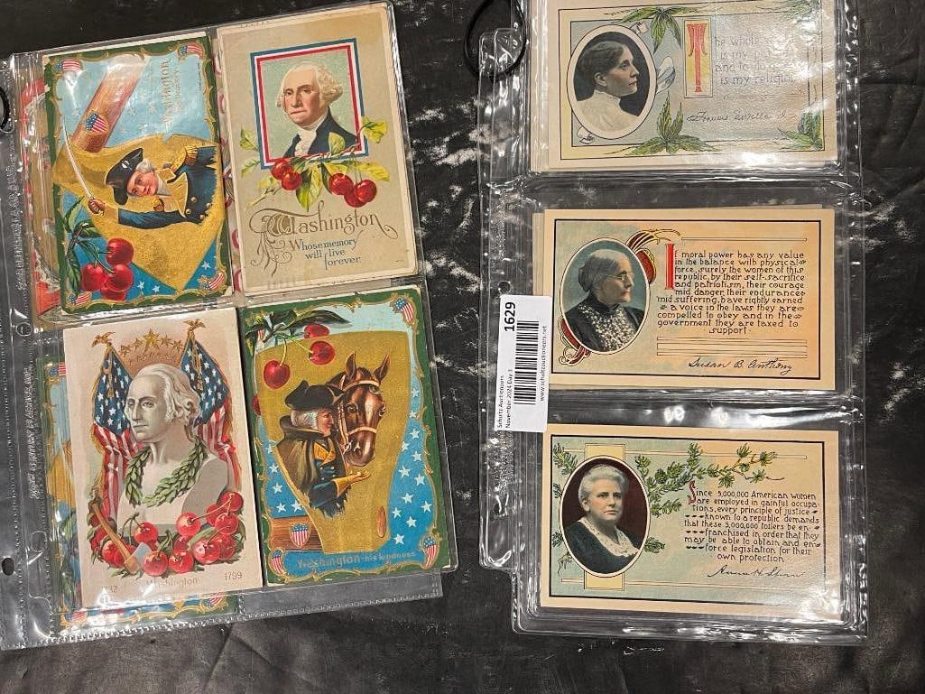 George Washington, Susan B. Anthony and more Postcards: George Washington, Susan B. Anthony and more Postcards. Approx. 16 pieces.