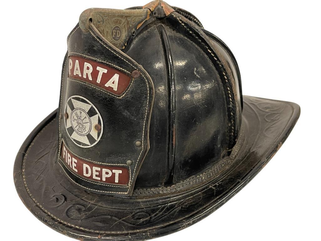 Cairns & Brothers Leather Sparta Fire Department Helmet (1 of 8)