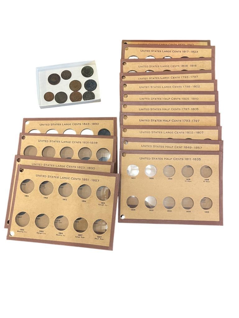 Group of U.S. Large Cents and Half Cents (1 of 7)