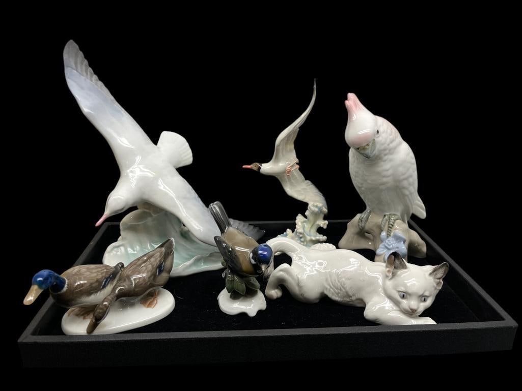 Group of Rosenthal Birds and Cat Figures (1 of 15)