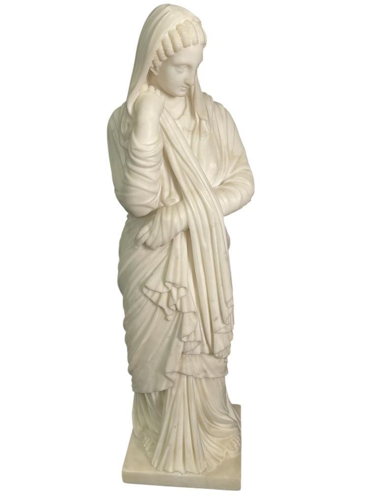 Italian Carved Marble Statue of a Classical Maiden (1 of 6)