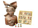 Hand Carved Statue from Bali and Brazil Clay Figures