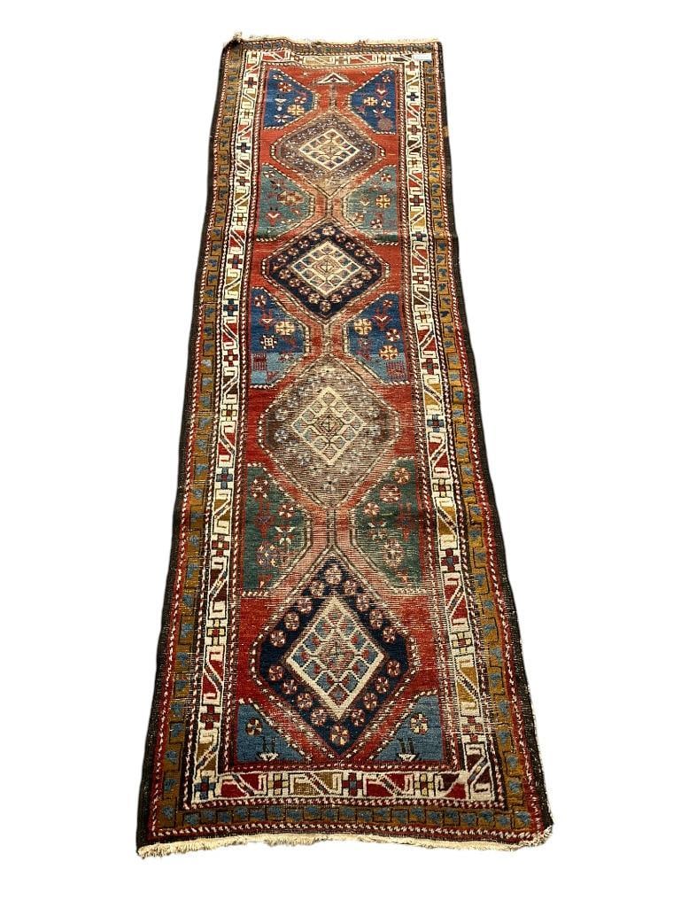 Antique Kurdish Kazak runner c. 1910 (1 of 12)