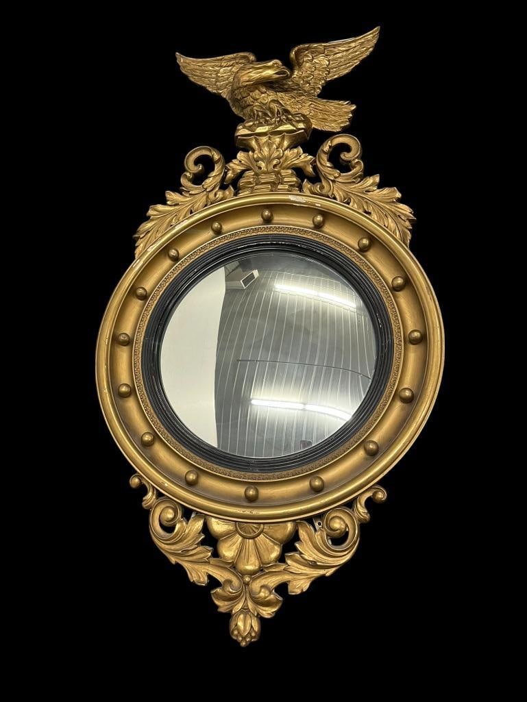 Fabulous Carved Wood Eagle over Convex Mirror (1 of 9)