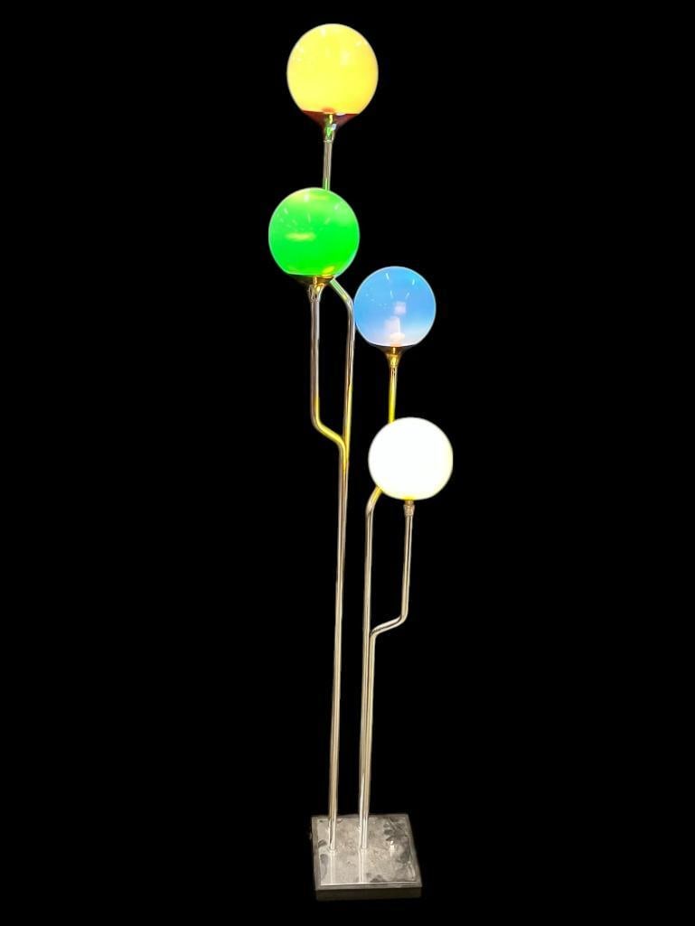 Mid Century Modern Chrome 4 Light Floor Lamp (1 of 6)