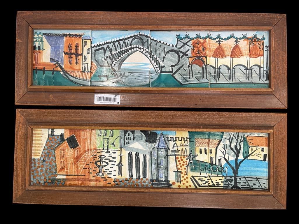 Pair of Harris Strong Mid Century Art Tiles (1 of 9)