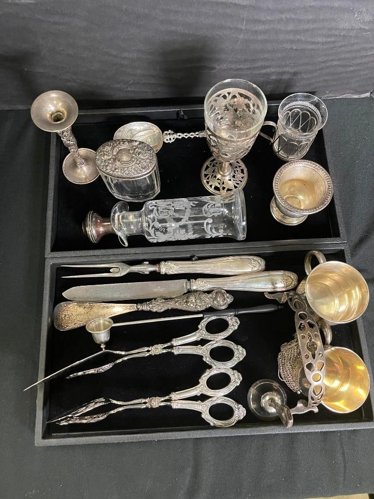 Group of Sterling Silver with Tiffany & Co. Knife, Fork etc (1 of 7)