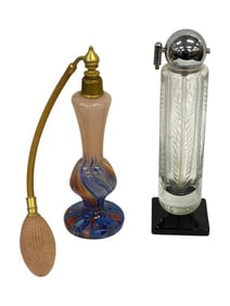 2 Atomizers including Czech Glass