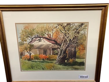 Mildred C. Green signed Watercolor Landscape