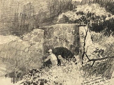 Roy M. Mason Pencil Drawing - Bethany Brook