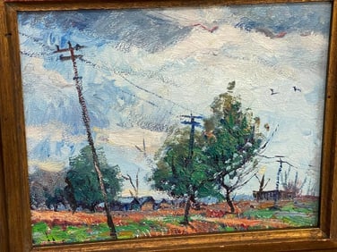George Renouard Landscape of Telephone Poles Sisti Enhanced