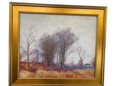 George A. Renouard Late Fall Oil on Canvas Laid on Masonite c.1930's