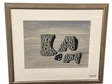 Martha Visser't Hooft signed Original Guasch Moon Rocks