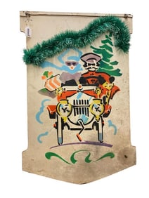 Rix Jennings East Aurora Roycroft Double Sided Christmas Sign