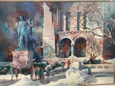 Margaret Mary Martin Watercolor Old County Hall