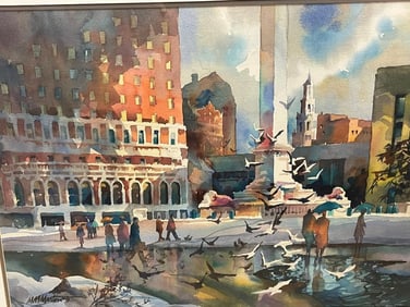 Margaret Mary Martin Watercolor Early Spring Niagara Square