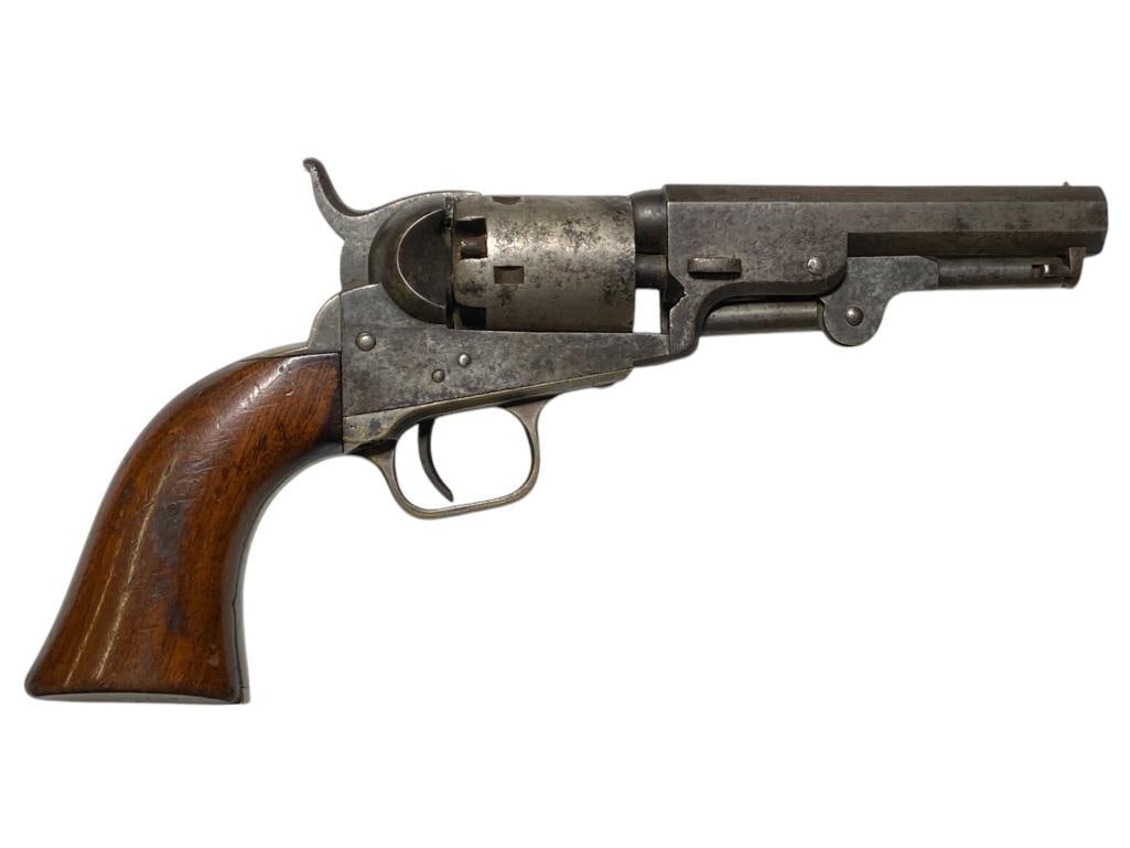 Colt Model 1849 Antique Pocket Revolver: Colt Model 1849 Antique Pocket Revolver serial # 55584, appears to be all matching numbers, approx. 4" barrel, total approx. 9" l