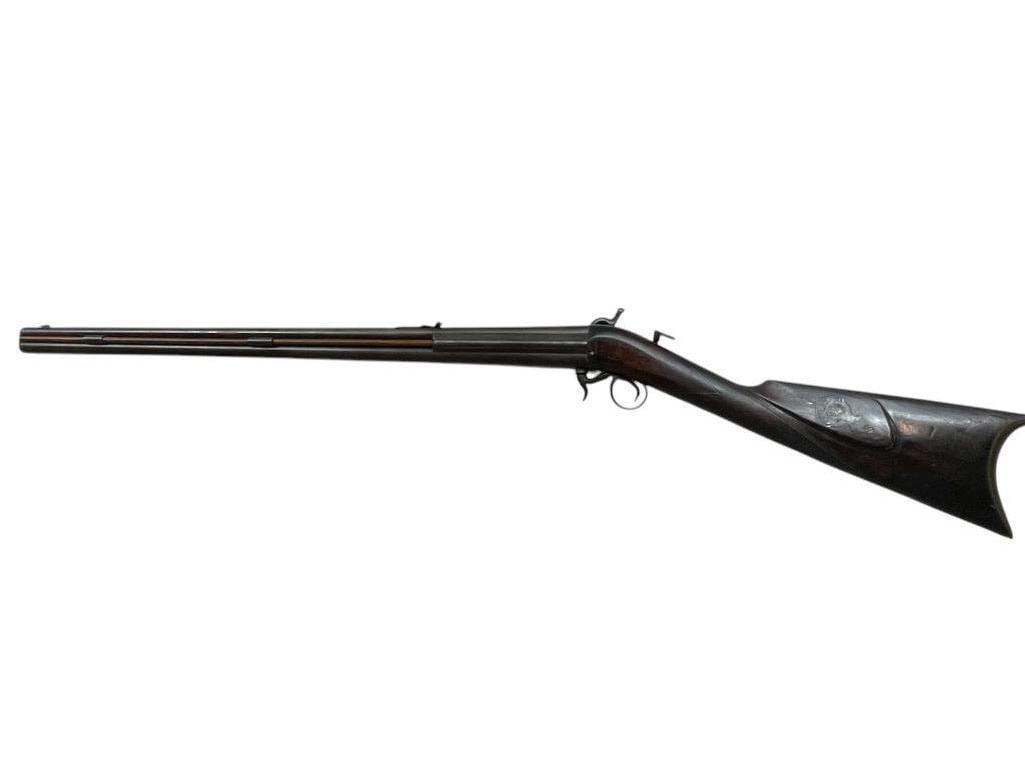 B.c. Wood Percussion Rifle Over Under Hammer Shotgun Auction