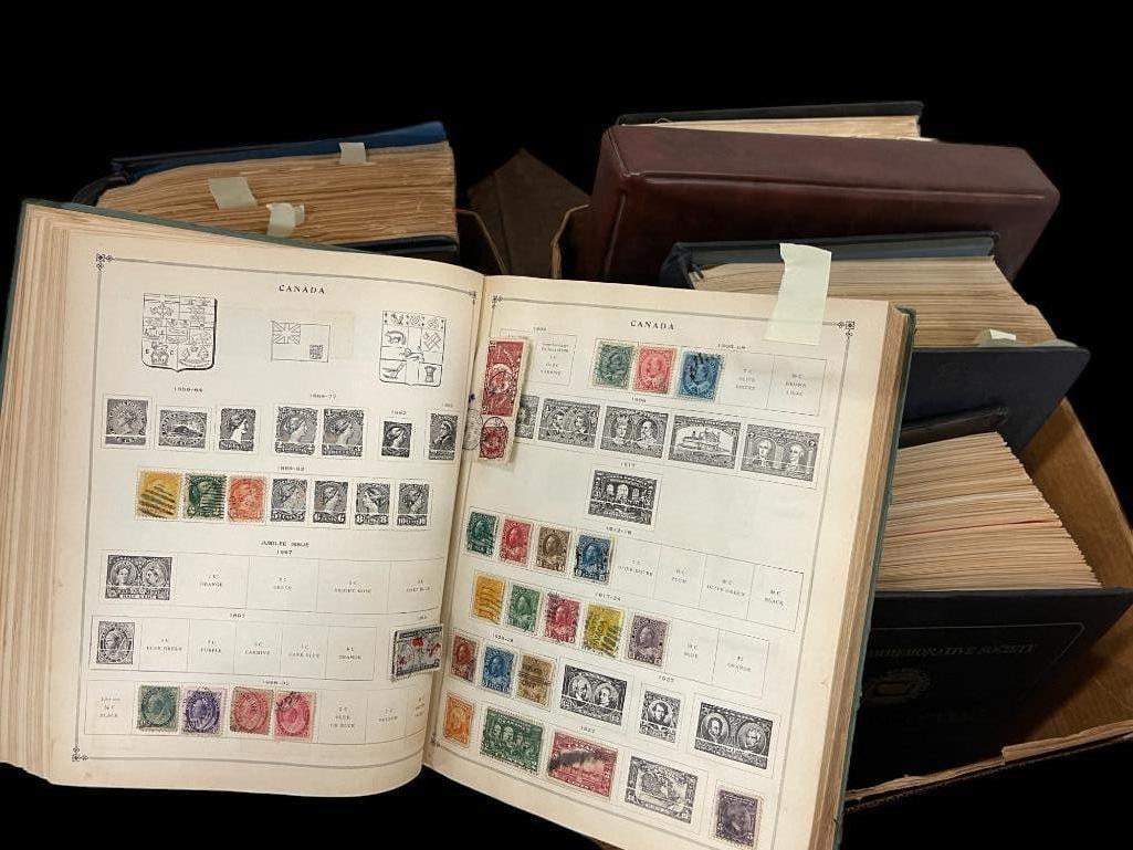 2 Boxes of Stamp Albums U.S. and Foreign (1 of 18)