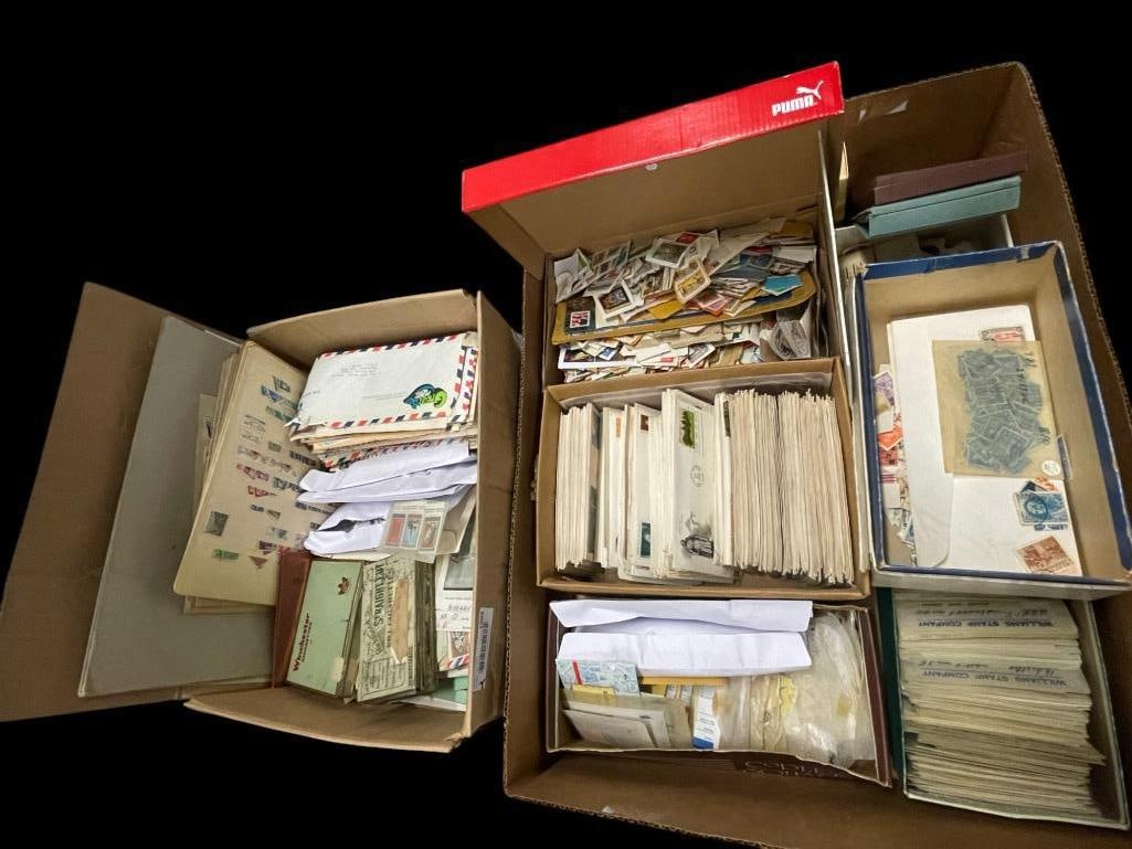 2 Boxes of Loose Foreign and U.S. Stamps (1 of 20)