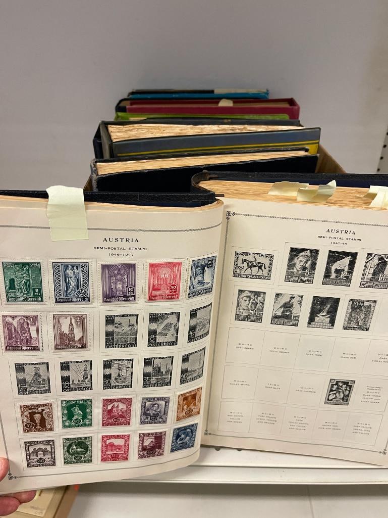 1 Box of U.S. and Foreign Stamp Albums with Stamps (1 of 17)