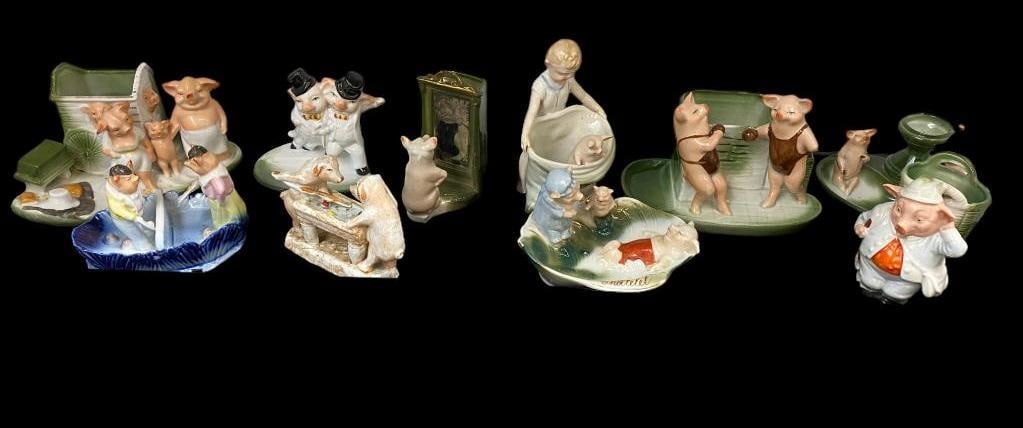 10 German Fairing Pig Figurines (1 of 8)