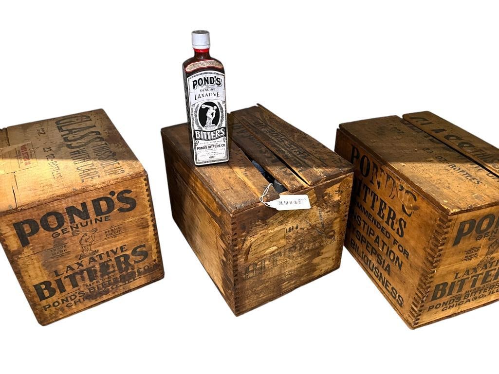 3 Ponds Genuine Laxative Bitters Crates with Bottles (1 of 10)