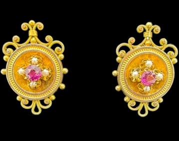 Victorian 10k Gold Earrings